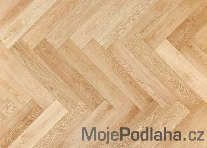 Třívrstvá dřevěná podlaha Becco Herringbone Přírodní
