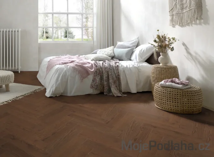 Dýhovaná dřevěná podlaha ParKy Swing Hazel Oak Rustic Light - levý