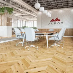 Třívrstvá dřevěná podlaha Alpod Artisan Chevrone Dub Alzace