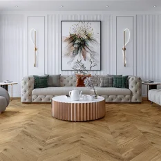 Třívrstvá dřevěná podlaha Alpod Artisan Chevrone Dub Aquitaine