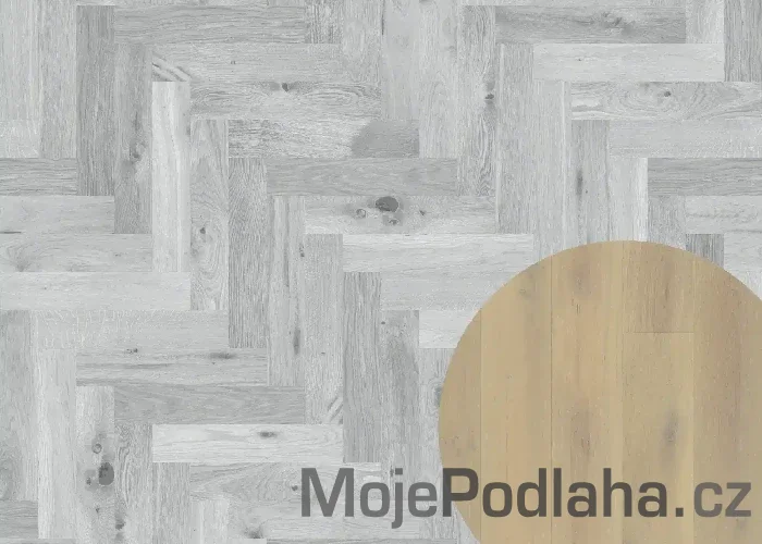 Masivní dřevěná podlaha Esco 040N Ivory