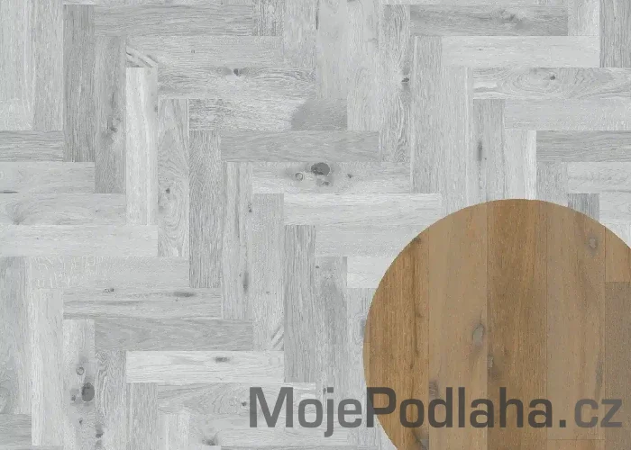 Masivní dřevěná podlaha Esco 042A Smoked Beige