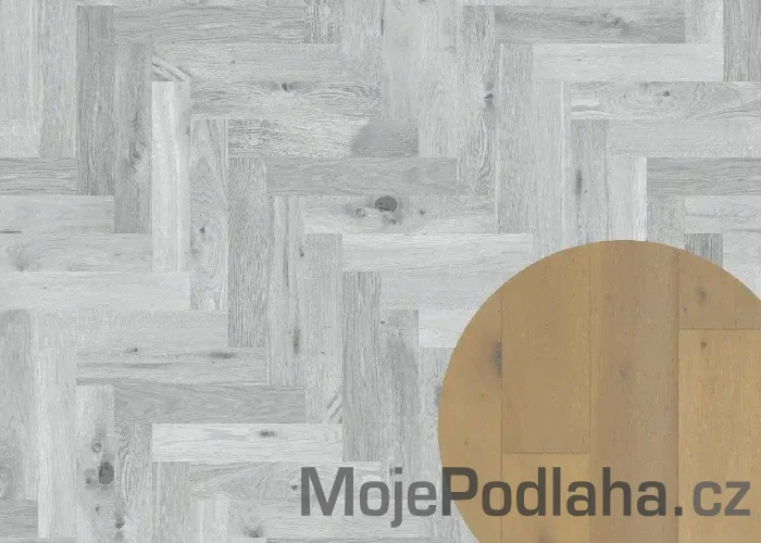Masivní dřevěná podlaha Esco 030A Smoked Ecru