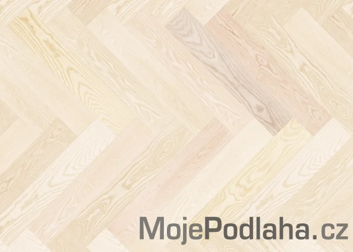 Třívrstvá dřevěná podlaha Barlinek Jasan Moonlight Herringbone 130
