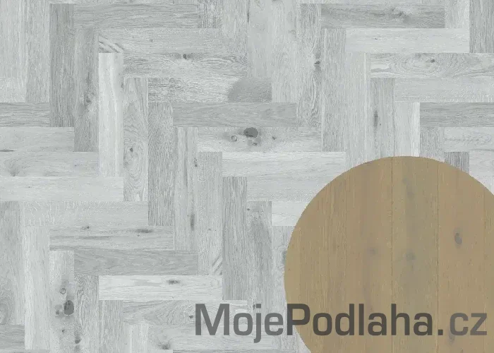 Masivní dřevěná podlaha Esco 041N Dove Grey