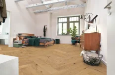 Třívrstvá dřevěná podlaha KPP Château Herringbone Dub Aguilar