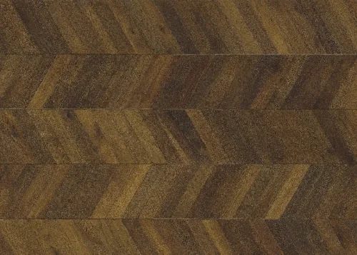 Třívrstvá dřevěná podlaha Kährs Dub Chevron Dark Brown