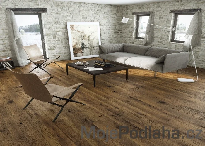 Třívrstvá dřevěná podlaha Barlinek Dub Nugat Piccolo