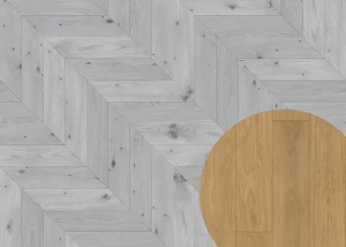 Třívrstvá dřevěná podlaha Esco Soft Tone Chevron 029N Spring Oak Original