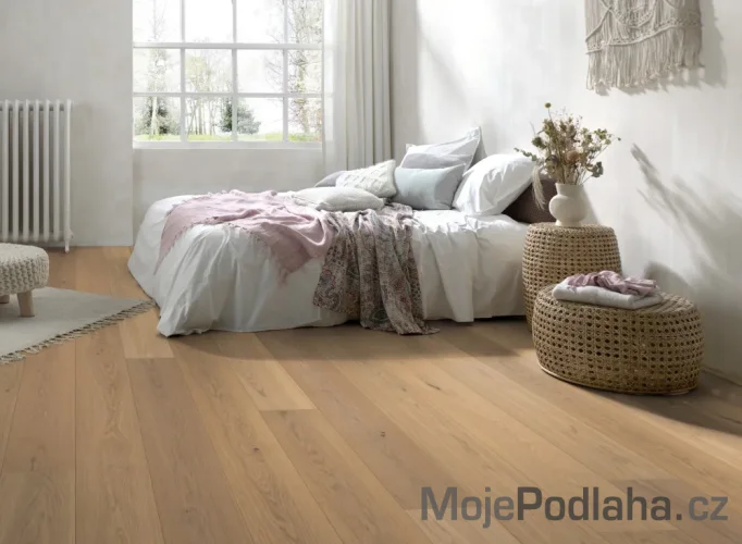 Dýhovaná dřevěná podlaha ParKy Summit Ivory Oak Rustic Light