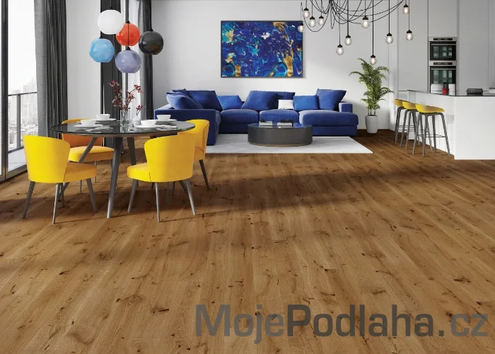 Třívrstvá dřevěná podlaha Barlinek Dub Azores Medio