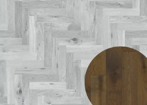Masivní dřevěná podlaha Esco Pelgrim HB 009A Hluboce kouřová Elegance/Superb (20x100)