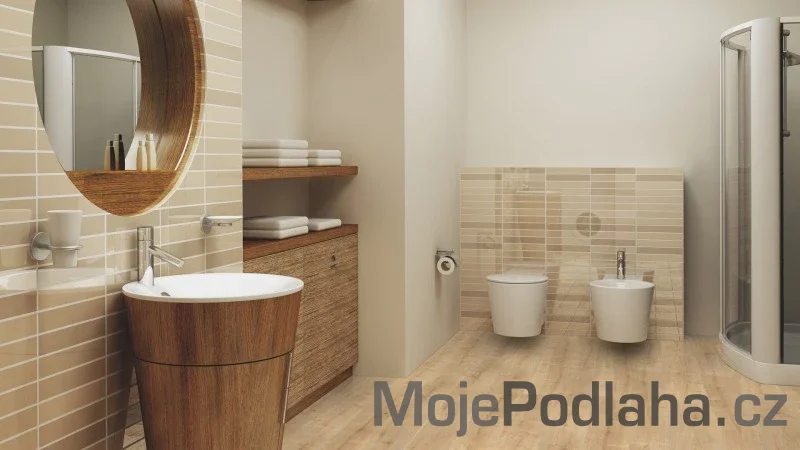 Eko vinylová podlaha lepená Wineo Purline 1500 wood L Dub Canyon Sand