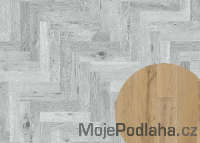Masivní dřevěná podlaha Esco Soft Tone HB 045N Dusty Beige Elegance/Superb (20x120)