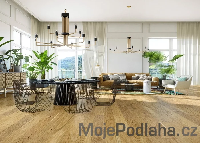 Třívrstvá dřevěná podlaha Barlinek Dub Caramel Medio