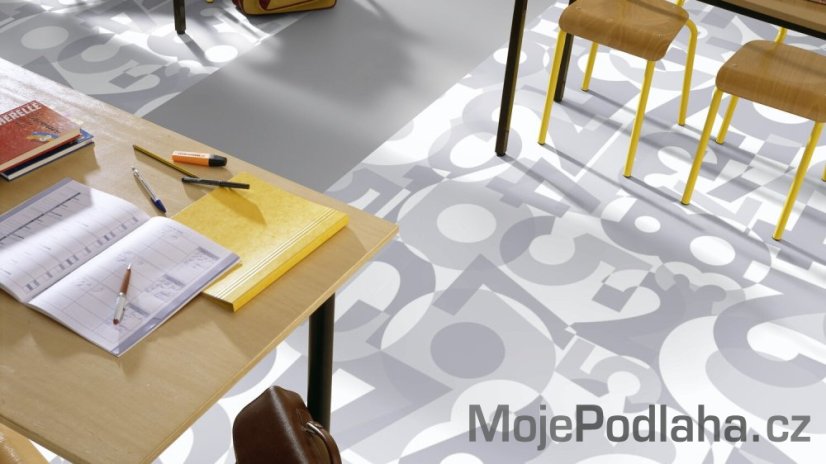 Zátěžová vinylová podlaha Gerflor Taralay Impression Acoustic Happy Number Grey