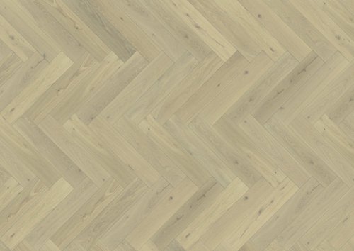 Dvouvrstvá dřevěná podlaha Kährs Herringbone Dub CD krémově bílý