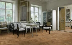 Třívrstvá dřevěná podlaha Kährs Dub Chevron Light Brown