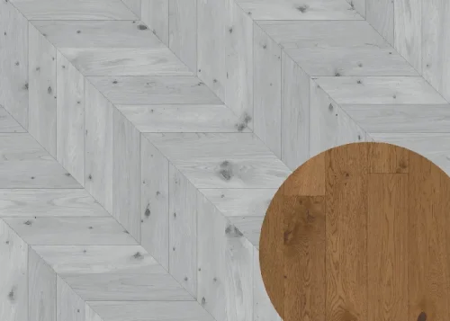 Třívrstvá dřevěná podlaha Esco Kolonial Chevron 019N Antik Original