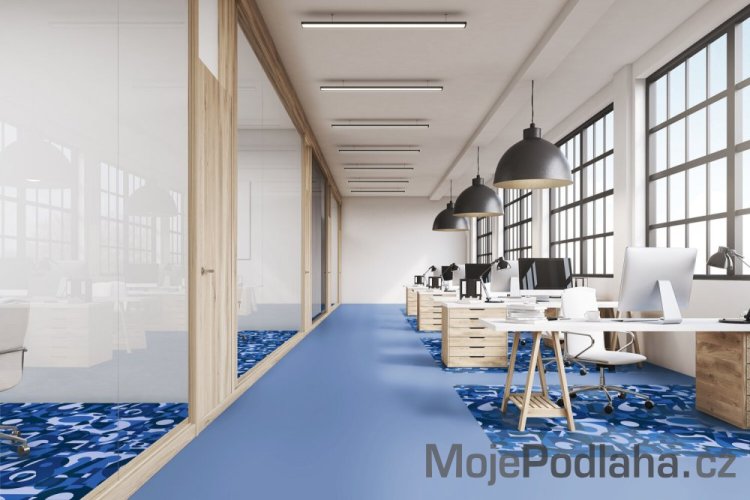 Zátěžová vinylová podlaha Gerflor Taralay Impression Acoustic Happy Number Blue