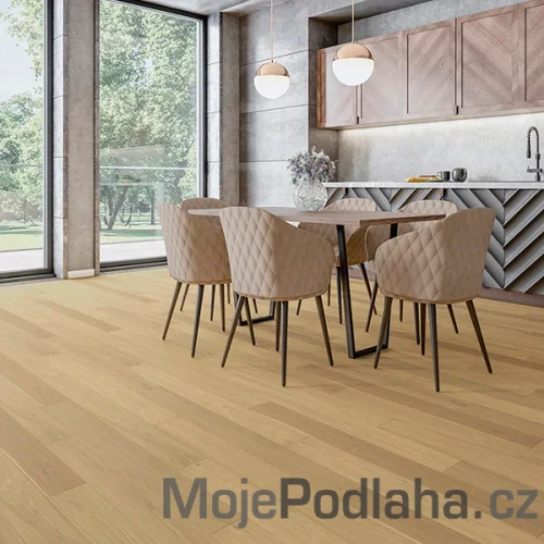 Dvouvrstvá dřevěná podlaha Alpod Style Quick Bílý
