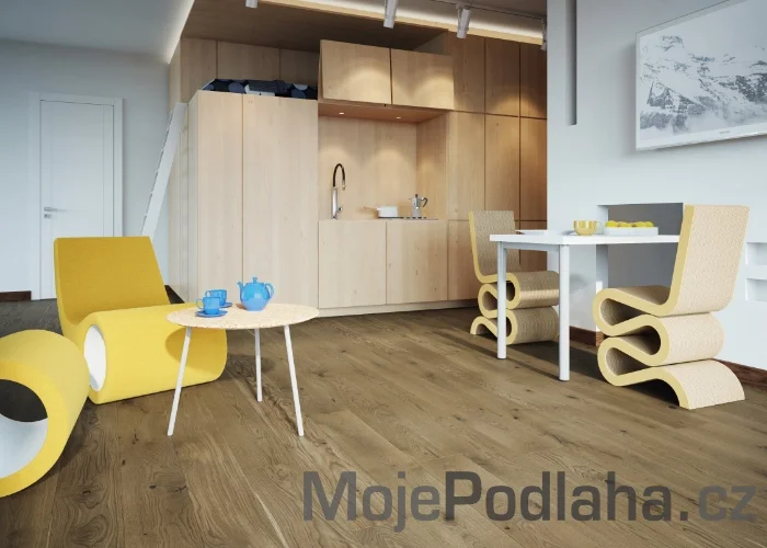 Třívrstvá dřevěná podlaha Barlinek Dub Toffee Grande