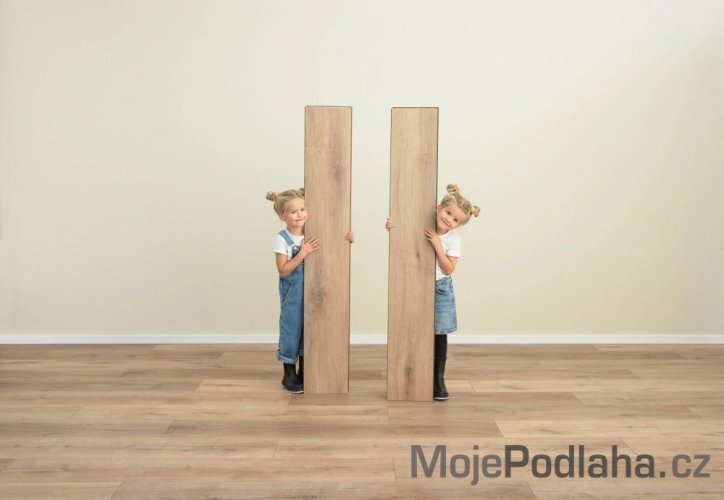 Eko plovoucí vinylová podlaha Wineo Purline 1000 wood XL Rustic Oak Ginger HDF