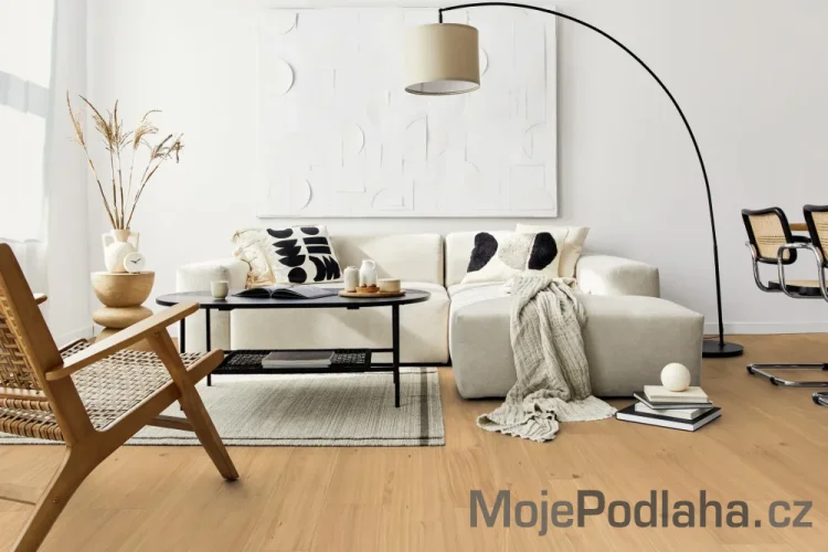 Dýhovaná dřevěná podlaha ParKy Natural Oak Rustic Light