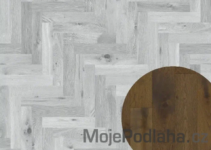 Masivní dřevěná podlaha Esco 009A Hluboce kouřová