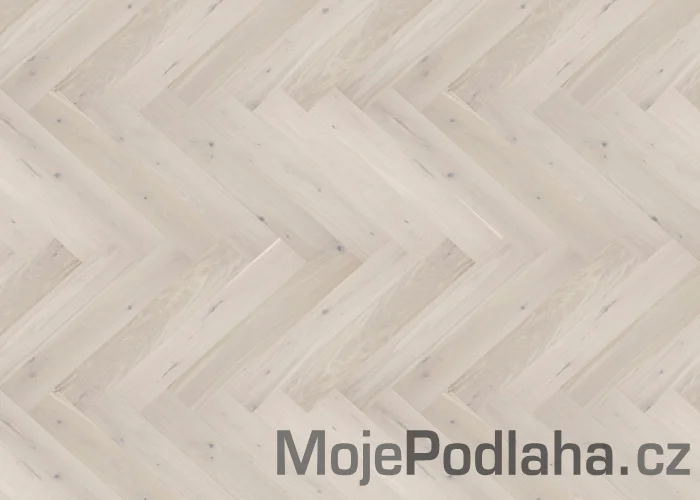 Třívrstvá dřevěná podlaha Barlinek Dub Cappuccino Herringbone 130