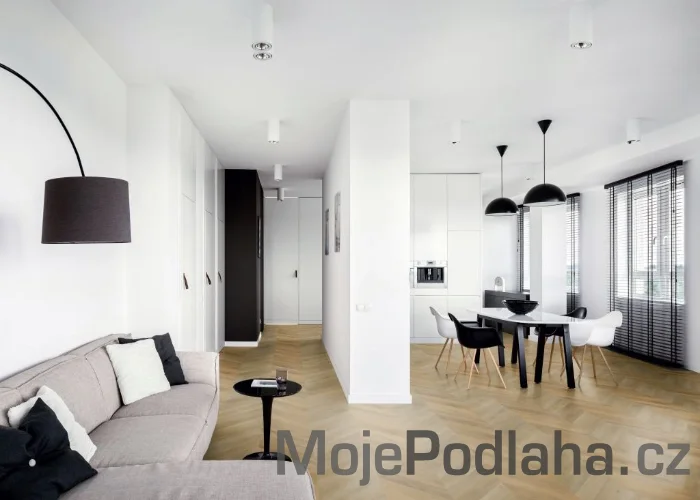 Vinylová podlaha lepená Aspecta Iconic Oak Albano Herringbone