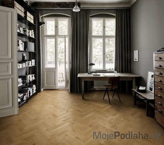 Dvouvrstvá dřevěná podlaha Kährs Herringbone Dub CD matný lak