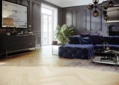 Třívrstvá dřevěná podlaha Barlinek Jasan Moonlight Herringbone 130