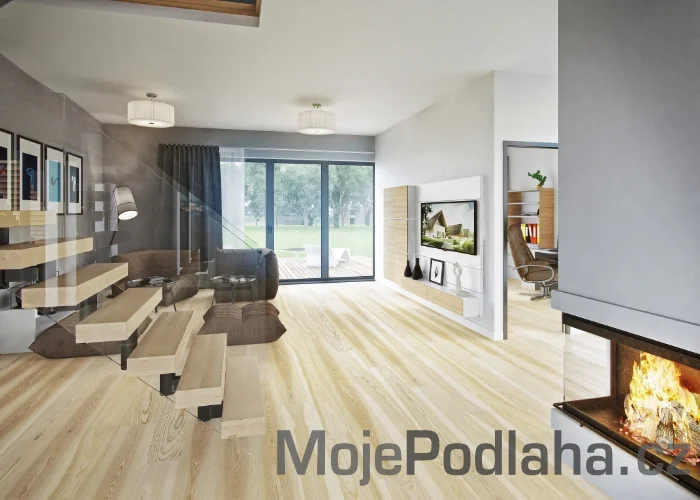 Třívrstvá dřevěná podlaha Barlinek Jasan Milkshake Grande