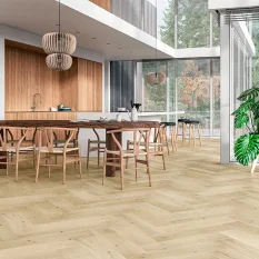 Třívrstvá dřevěná podlaha Alpod Artisan Herringbone Dub Karthago