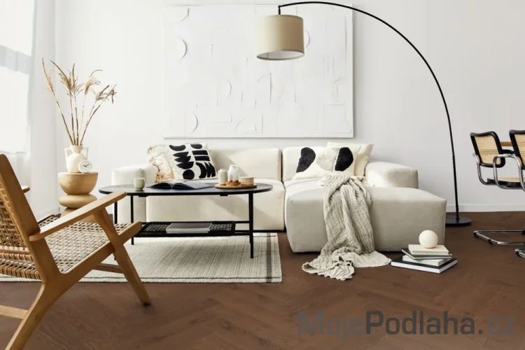 Dýhovaná dřevěná podlaha ParKy Swing Hazel Oak Rustic Light - levý