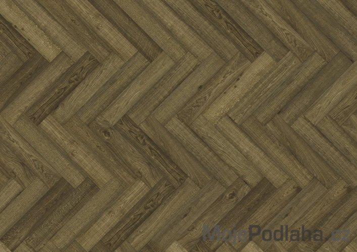 Dvouvrstvá dřevěná podlaha Kährs Herringbone Dub CD Vintage kouřový