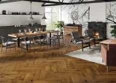 Třívrstvá dřevěná podlaha Barlinek Dub Brown Sugar Herringbone 130