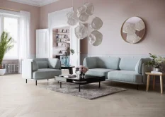 Třívrstvá dřevěná podlaha Barlinek Dub Cappuccino Herringbone 130