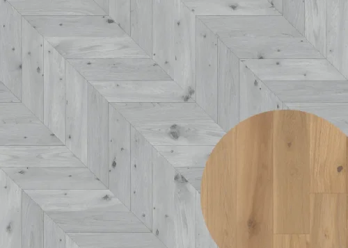 Třívrstvá dřevěná podlaha Esco Kolonial Chevron 005N Basecoat Original
